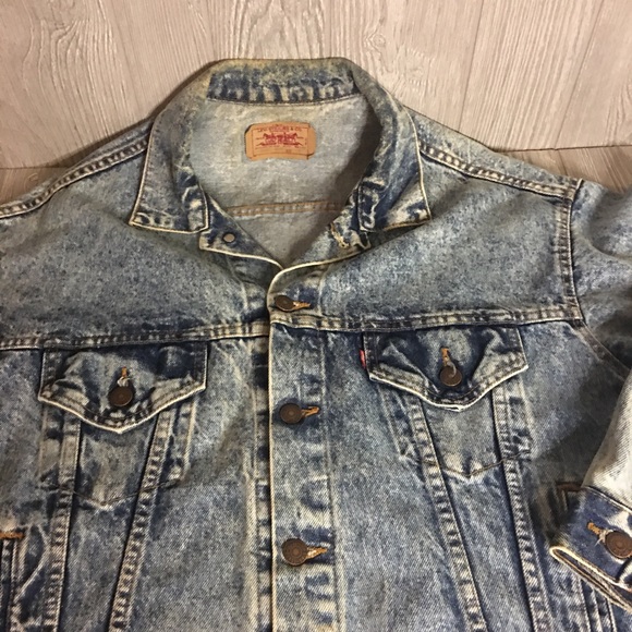 Vintage Levi’s 80s Denim Acid Wash Jacket - Picture 6 of 11
